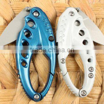 OEM outdoor stainless steel Carabiner hook multi tool knife for mountain climbing UDTEK00223