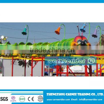 Outdoor amusement park rides electric worm roller coaster, wacky worm roller coaster for sale