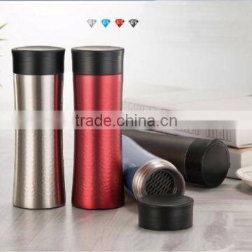 2015 new 320ml diamond thermos with rugged surface, vacuum flask thermos, thermos flask