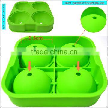 OEM Factory Price Novelty Silicone Ice Sphere Mold With 4*6.5cm Ball Capacity photo-5