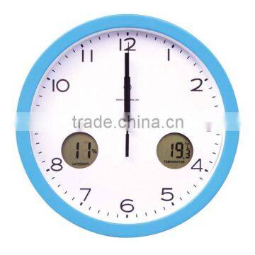 Round LCD Clocks Weather Station Wall Clock With Temperature YZ-7164D