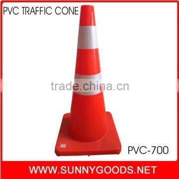 height 700mm PVC glow in the dark traffic cone