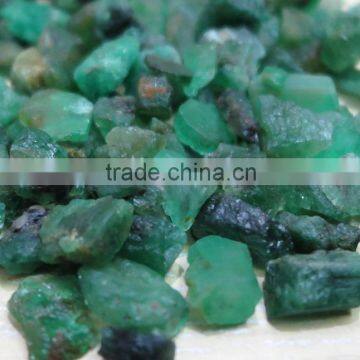 Natural Emerald Rough 4-10mm Brazil Green Non Dust