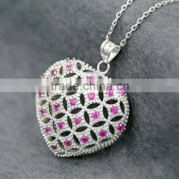 China Shenzhen Wholesale Fashion Jewelry,Sweet Heart Fashion Crystal Pendant photo-2