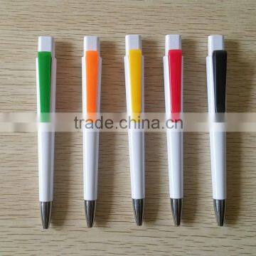 China Products Prices White Solid Color Barrel Full Color Printing Plastic Pen