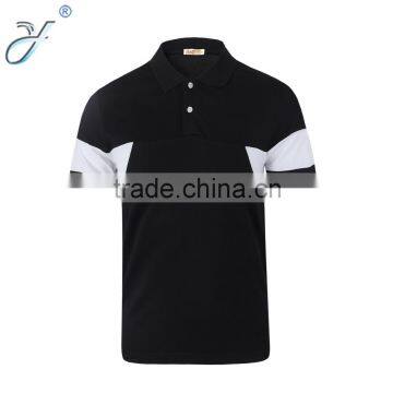 Black and White Raglan Men's Polo Shirts Fashion Polo Uniform