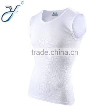 High Quality Men's Sleeveless Cotton White Fitness Tank Tops and Vest