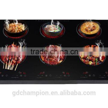 2015 kitchen appliance MEC066 built in or cooktop multifunctional 6 burner induction cooker