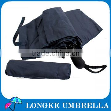 22"*8K auto open&closed 3 folding umbrella black color