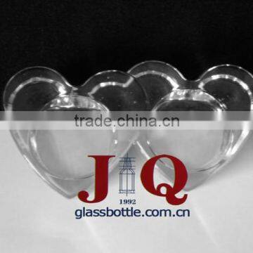 Heart Style Clear Glass Decorative Candle Holder