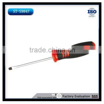 High Quality Plastic Handles CRV Flat Head Screwdriver