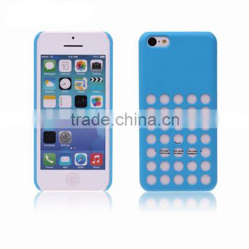 Factory price rubber coating hole case for apple iPhone 5C made in china