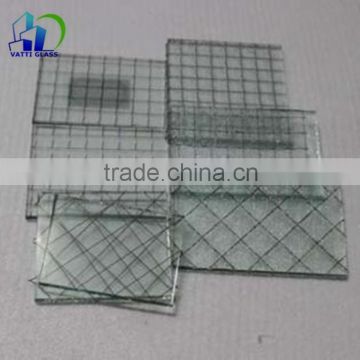 Colorful wired glass wired patterned glass for skylight canopy building outer wall