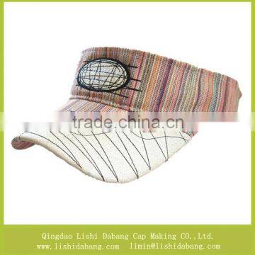 Customize cotton fabric sun visor cap with embroidery /print logo