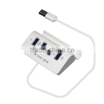 4 Ports USB 2.0 OTG HUB / Dock for Mobile Phone / Computer 480Mbps Transmission Speed