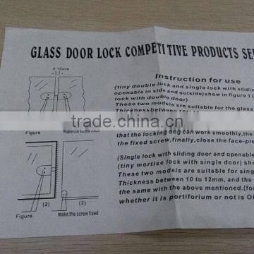 High Quality Stainless Steel Door Lock With 3 Brass Keys For Glass Door photo-3