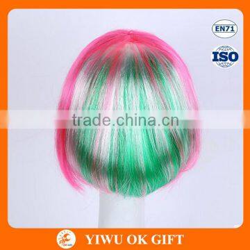 Cheap Colorful Japanese Bob Party Wigs photo-3