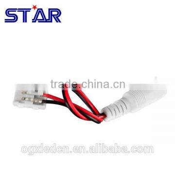 DC Connector Plug Male to 2 Pin Connector for Single Color 3528 SMD LED Strip, Length: 18cm