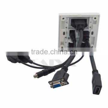 VGA, HDMI, 3.5mm Audio, Dual USB Face Plate With Backside Female to Female Connector