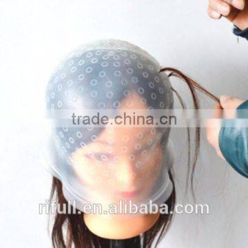 Pro Salon Silicon Reusable Hair Colouring Hairdressing Highlighting Dye Frosting Cap & Free Hook Random Color photo-4