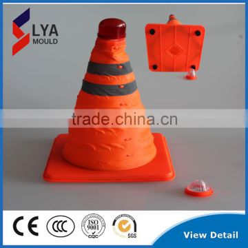 Reflective Portable ABS / PP led safety cone