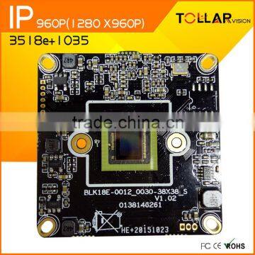 professional IP 960p camera pcb board 1.3mp 1035 HD Camera chipset