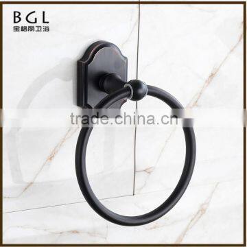 16232 high quality bathroom accessories wall mount black bathroom towel ring