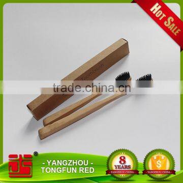 Personalized eco child soft charcoal bristle bamboo toothbrush