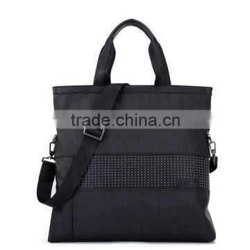 Wholesale price men leather bag shoulder bag foldable briefcase mens