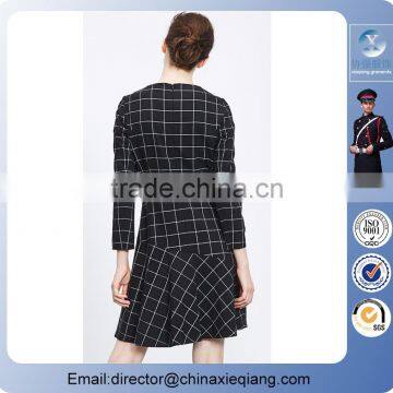 2016 Fashion Ladies Plaid Dress Women Plaid Dress