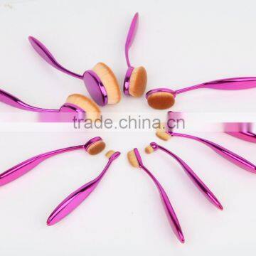 New High Quality 10pcs Oval Make up Brush Set, Oval Foundation Brush photo-3