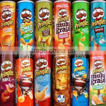 Pringles with all flavors and szies