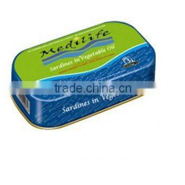 Mediterranean Canned Sardines in Vegetable Oil ,High Quality of Sardines in Vegetable Oil 125 g photo-4