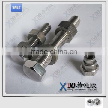 Monel400, alloy400 stainless steel fasteners full thread bolt and nut with washer alloyk500