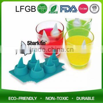 Bar Party Jelly Chocolate Silicone Shark Fin Ice Cube Maker Tray