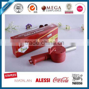 High quality Hand Crank Powered Outdoor Cooking Barbecue BBQ Fan Air Blower with red color