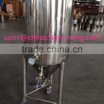 New style low cost stainless steel 1bbl fermenter