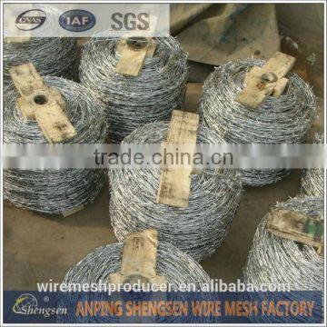 Anping factory plastic barbed wire galvanized decorative barbed wire fencing with ISO9001 certificate