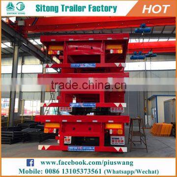 High Quality Customized Container Semi-trailer 20ft 40ft 3 Axle Gooseneck Flatbed Trailer photo-5