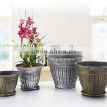 modern outdoor planter iron garden pottery painted plastic flowerpot HG9004 series