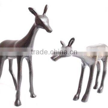 Deer figurine set aluminium christmas decor figurine