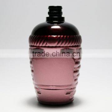 Unique design colored spraying spirit glass bottle