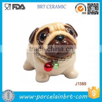 Lovely Mini Bulldog Decoration Ceramic Key Chain