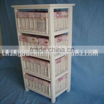 2017 Cheap Wholesale Rural Wood Cabinet With Willow Drawer Manufacturer photo-3