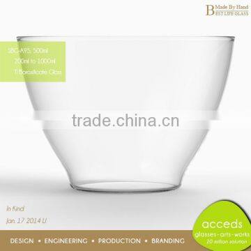 Double Wall Clear Glass Small Dessert Bowls photo-6
