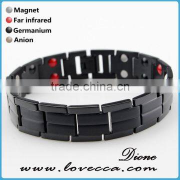 Cheap Wholesale Fashion Hot Selling Men Silver Stainless Steel Magnetic Bracelet photo-5