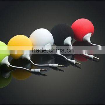 2016 Hot Selling Portable Sponge USB Mini Ball Speaker With 3.5mm Jack Audio Cable for All Mobile Phone, Laptop Etc photo-3