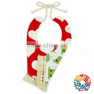 Double Side Designs Print Tassel Baby Bandana Bib photo-4