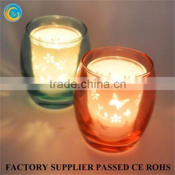 Double Egg Cup Glass Candle Holder for Wax photo-2