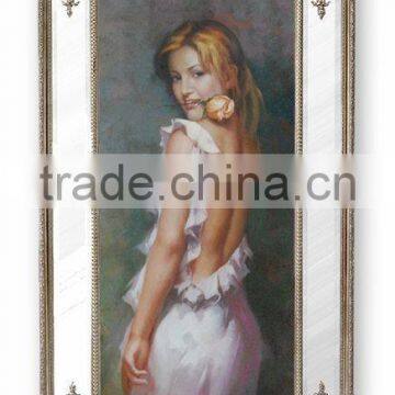 FA-021G-01 Antique Rectange Frame Hand-painted Oil Paintings for Decor photo-2